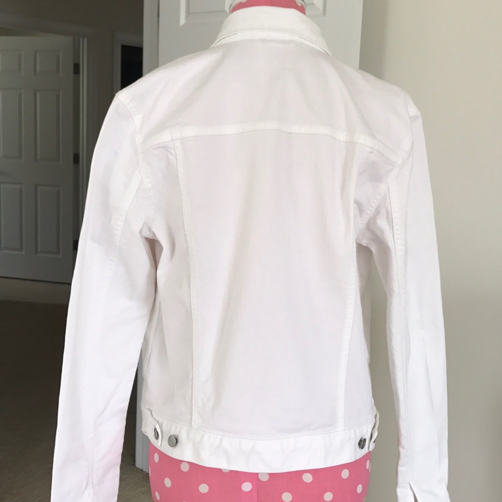 Gap White Denim Jacket Size Medium - image 7